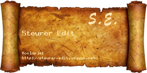 Steurer Edit névjegykártya